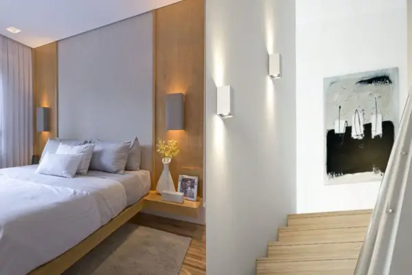 Arandelas são a solução para corredores e quartos pequenos