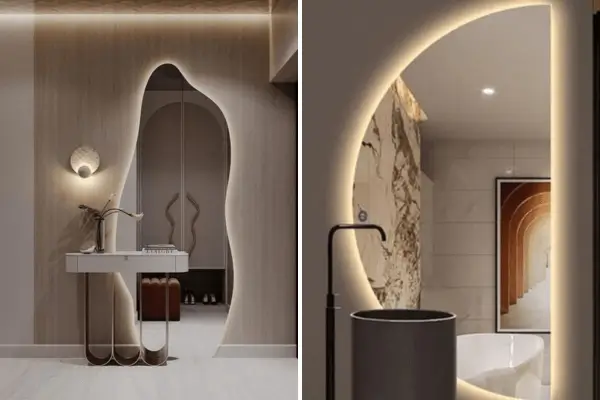 Espelhos e iluminação: a dupla imbatível para ampliar ambientes pequenos