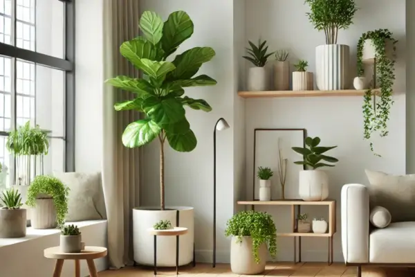 Criar um cantinho verde sem poluir a estética minimalista é totalmente possível com as escolhas certas.